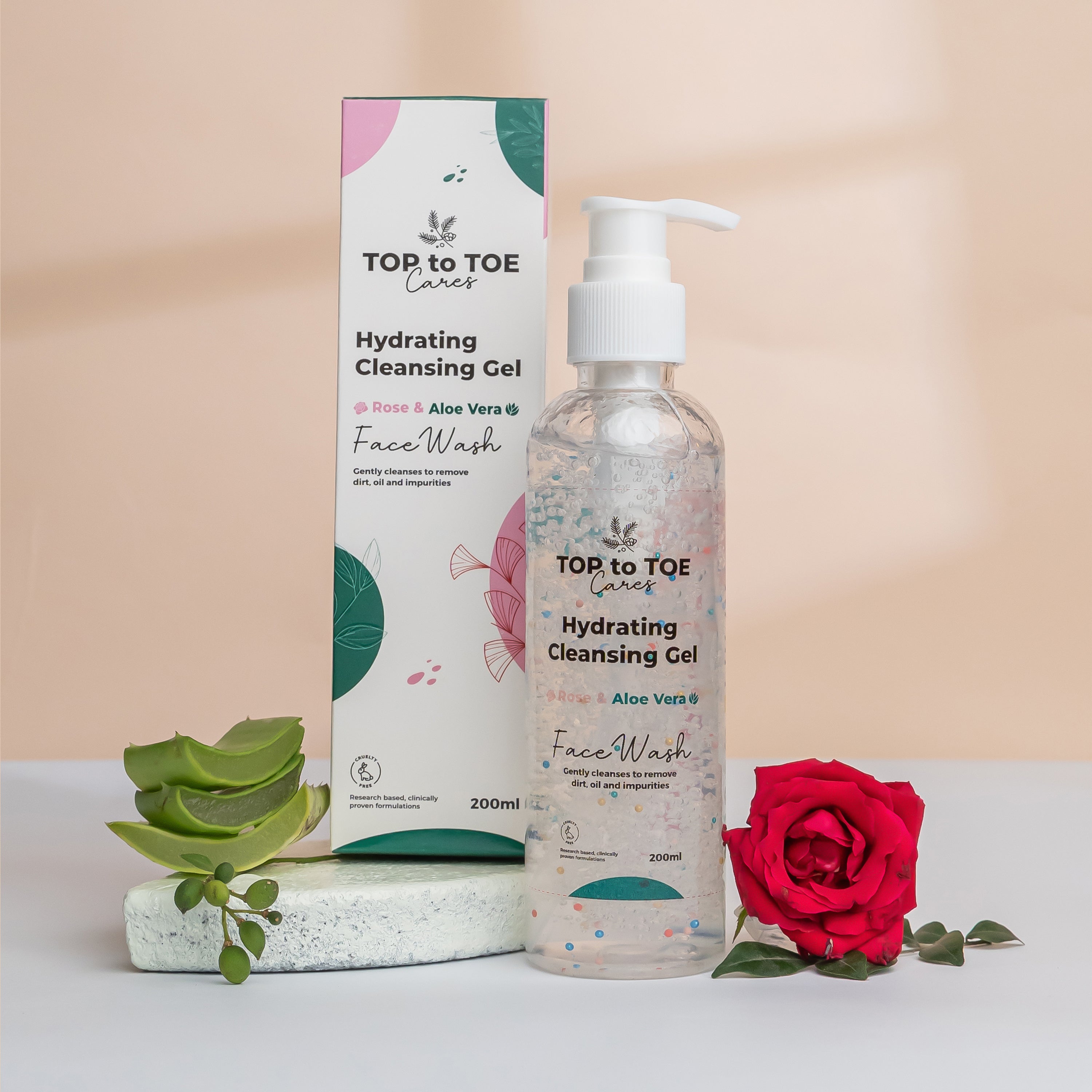 Hydrating Cleansing Gel [Rose Extract, Aloe Vera, Niacinamide, Hyaluronic Acid & Propylene Glycol]