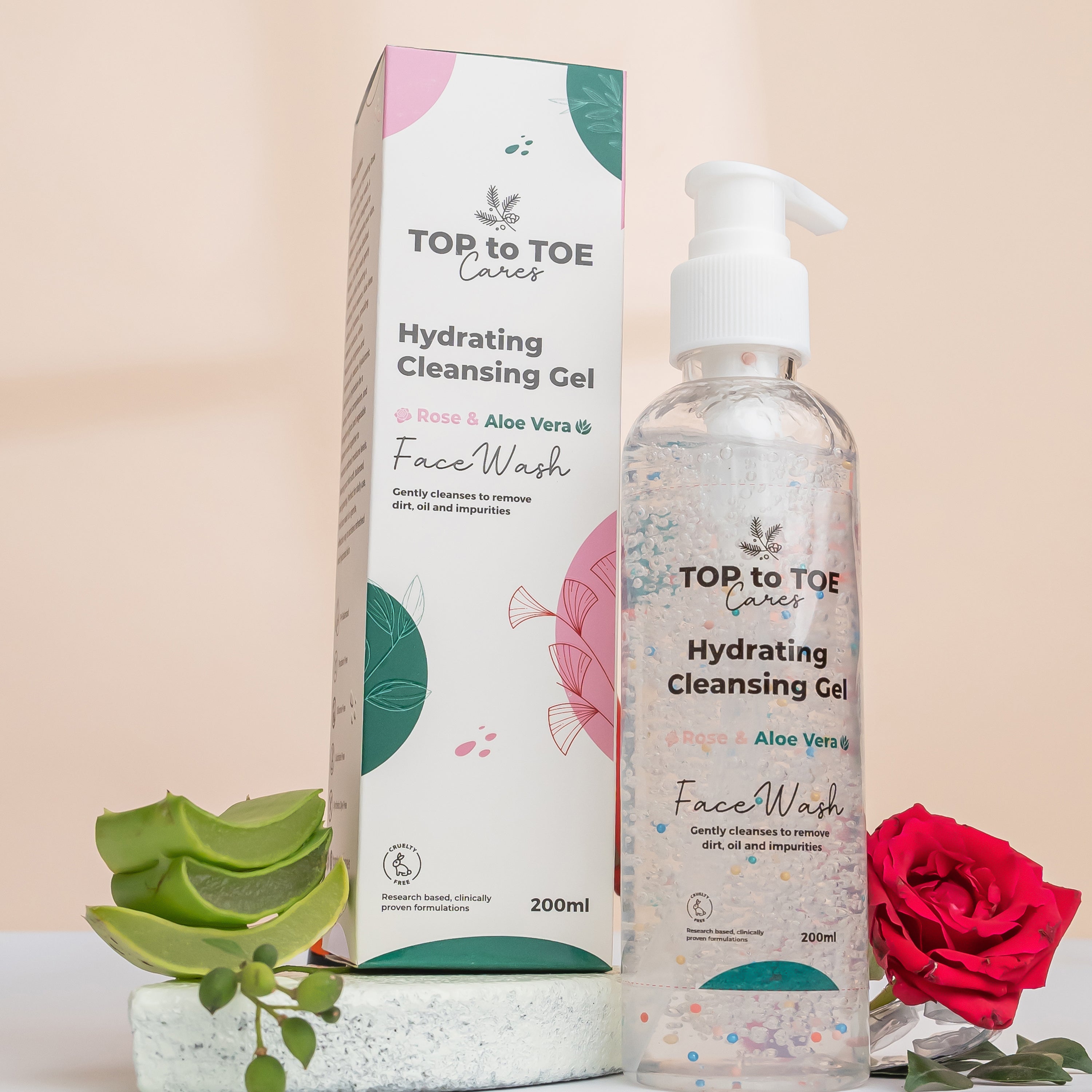 Hydrating Cleansing Gel [Rose Extract, Aloe Vera, Niacinamide, Hyaluronic Acid & Propylene Glycol]