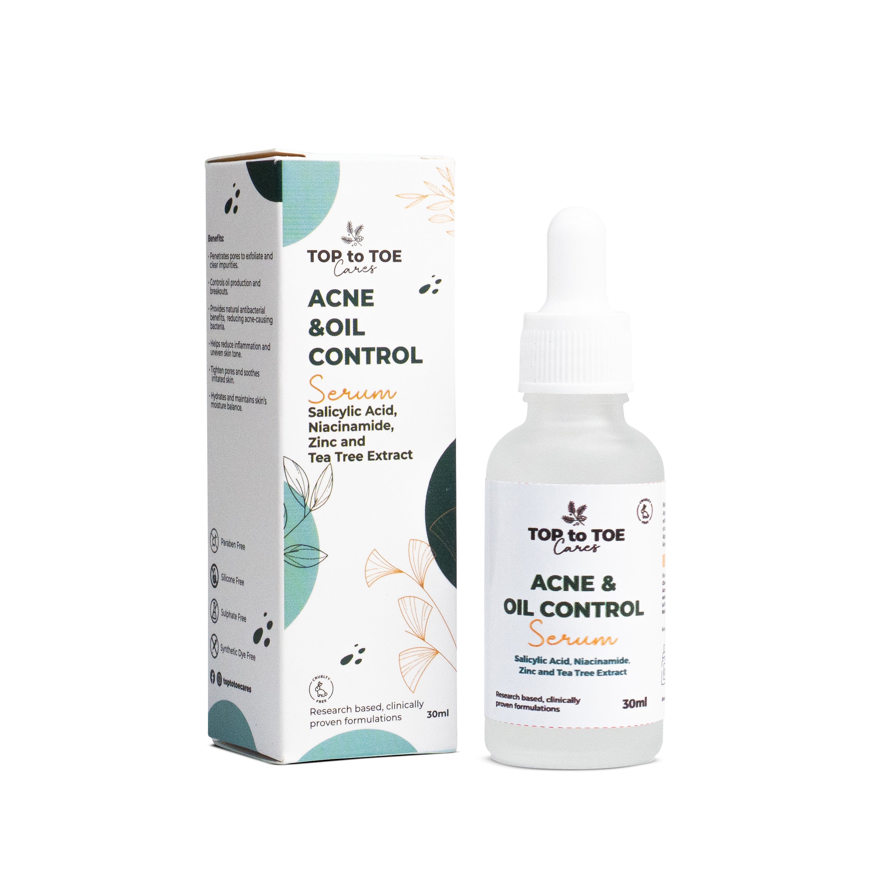 Acne & Oil Control Serum [Salicylic Acid, Niacinamide, Zinc & Tea Tree Extract]