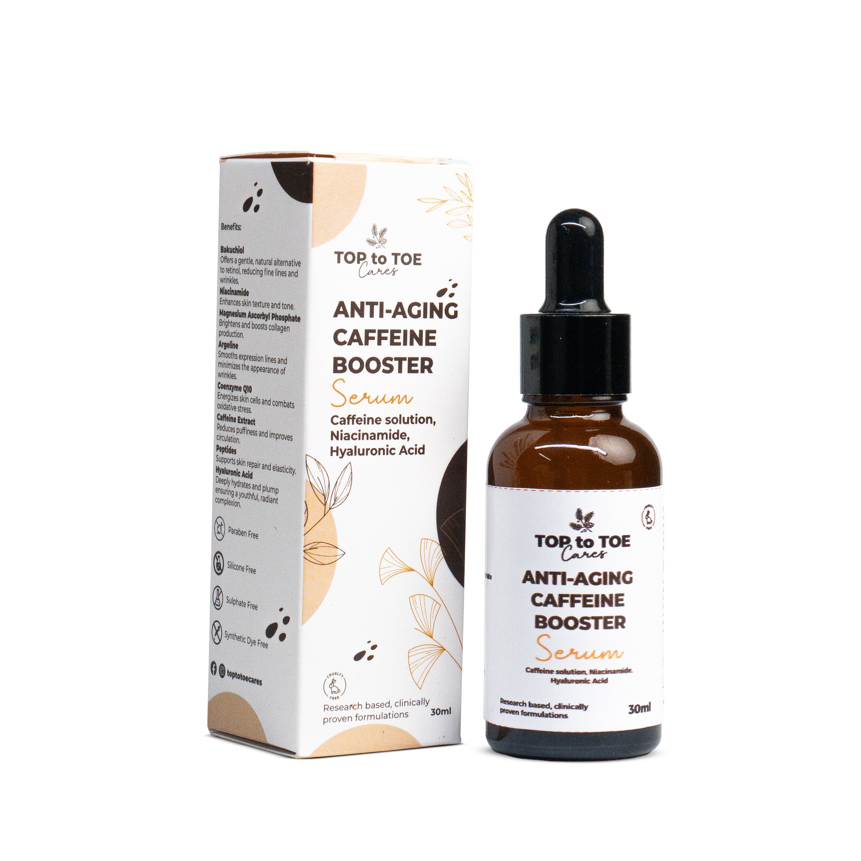 Anti-Aging Caffeine Serum [Bakuchiol, Caffeine Solution, Niacinamide & Hyaluronic Acid]